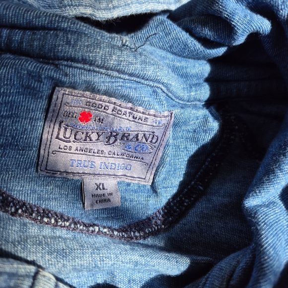 Lucky Brand Bright Blue Lightweight Hoodie 2561/252 - Picture 9 of 11